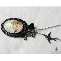 The Key to the Castle Cottagecore Necklace, Victorian wedding, Dark Academia, Shabby, Bridesmaid, Vintage, Gothic, Bird