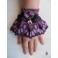 Bracelet textile Manchette Gothique Chauve-souris violet prune, Victorien, Edwardien, Mariage gothique, Vampire