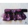 Bracelet textile Manchette Gothique Chauve-souris violet prune, Victorien, Edwardien, Mariage gothique, Vampire