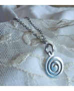 Tiny Spiral Necklace, Wheel, Hecate, Triple Goddess, Wicca, Pagan, Gothic, Witch, Dark Academia