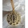 Guadalupe Collier Médaille religieuse Vierge dorée zirconia plaqué or, Bohème, Gipsy, Marie, Cadeau catholique, Sainte, Chrétien