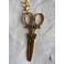 Golden Victorian Scissors Keyring, Shabby, Steampunk, Sewing, Fashion Designer, ScissorsHands, Seamstress, Tea party