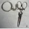 Silver Victorian Scissors Keyring, Shabby, Steampunk, Sewing, Fashion Designer, ScissorsHands, Seamstress, Tea party