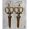 Cottagecore Gold Victorian Scissors Earrings, Gothic, Steampunk, Tea Party, Edward, Shabby, Alice Wonderland, Burton 