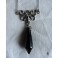 Deirdre Gothic Pendulum Black Teardrop Necklace, Witch, Celtic Goddess