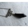 Deirdre Gothic Pendulum Black Teardrop Necklace, Witch, Celtic Goddess