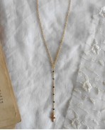 MISSION Rosary Necklace Choker Golden Tiny Cross Lariat Y Necklace, Christian, Catholic, Boho, Gothic, Witch, Gipsy