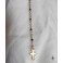 MISSION Rosary Necklace Choker Golden Tiny Cross Lariat Y Necklace, Christian, Catholic, Boho, Gothic, Witch, Gipsy