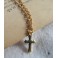 FOI - Collier ras de cou Mini Croix doré, bohème, Gothique, Sorcière, Gipsy, Cadeau catholique, Chrétien