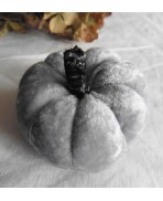 Cottagecore Gray Velvet Pumpkin Needle Pin cushion, Ornament, Sewing Gift, Cinderella