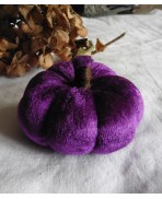 Cottagecore Gray Velvet Pumpkin Needle Pin cushion, Ornament, Sewing Gift, Cinderella