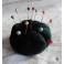 Cottagecore Forest Green Velvet Pumpkin Needle Pin cushion, Ornament, Sewing Gift, Cinderella