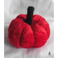 Cottagecore Porte-Aiguilles Citrouille Velours Rouge, Potiron, Coussin d'aiguille, Ornement, Cadeau couture