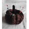 Cottagecore Brown Velvet Pumpkin Needle Pin cushion, Ornament, Sewing Gift, Cinderella