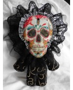 Mardi Gras Carnival Art Doll, Day of the Dead, Calavera, Skull, Skeleton, Voodoo