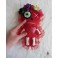 Red Mummy Dias de los Muertos Voodoo Doll, Frida, Gothic, Calavera, Valentine's Day, Skeleton, Santeria, Art, Day of the Dead