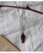Bela Red & black Coffin Gothic Choker Necklace, Mourning, Vampire, Cottagecore, Dark Academia, religious