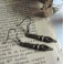 Cottagecore Boucles d'oreilles Plume d'encre Stylo Bronze, Victorien, écrivain, Cadeau Littéraire, Dark Academia, livre