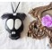 Grigri suspendu Sugar skull Ornement Gothique Tête de mort Halloween Noir, Plaque de porte, Calavera, Crâne