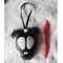 Grigri suspendu Sugar skull Ornement Gothique Tête de mort Halloween Noir, Plaque de porte, Calavera, Crâne