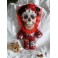 Poupée d'Art La Calaca Rouge, Catrina, Jour des morts, Calavera, Crâne, Tête de mort, Squelette, Vaudou, Santeria, Santa Muerte