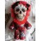 La Calaca Red Calavera Art Doll, Catrina, Day of the Dead, Skull, Skeleton, Voodoo, Santeria, Santa Muerte