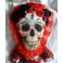 La Calaca Red Calavera Art Doll, Catrina, Day of the Dead, Skull, Skeleton, Voodoo, Santeria, Santa Muerte