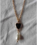 Collier Anne de Bretagne Reine au Coeur Noir, Renaissance, médiéval, Cottagecore, Choker coeur, Dark Academia