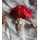 Red Amanita Velvet Brooch, Mushroom, Nature, Mori girl, Forest, Witch, Fungi, Fungus, Fall, Winter