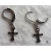 FOI Boucles d'oreilles Mini Croix argent, bohème, Gothique, Buffy, Minimaliste, Cadeau catholique, Religieux, Dark Academia