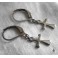 FOI Boucles d'oreilles Mini Croix argent, bohème, Gothique, Buffy, Minimaliste, Cadeau catholique, Religieux, Dark Academia