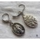 Marie Boucles d'oreilles Médaille Sainte Madone, bohème, Santa Madonna, Catholique, mori, Déesse 