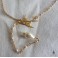 Holy Spirit Soaring Bird Pearl-drop gold Y necklace, White rosary, Dark Academia, vintage wedding, Summer