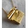Le Messager Collier Victorien Oiseau Médaillon Locket Enveloppe or, Cadeau Littéraire, Dark Academia, Coquette, cadeau écrivain