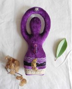 Artemis Lunar triad Selene Hecate Crescent Moon Triple Mother Goddess Art Doll Purple Magic, Fertility, Earth, Pagan Altar