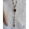 MISSION Rosary Necklace Choker Golden Tiny Cross Lariat Y Necklace, Christian, Catholic, Boho, Gothic, Witch, Gipsy