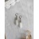 Boucles d'oreilles Cristal Quartz blanc, Dormeuses Cristal, bohème, mori, Gothique, Reiki, Whimsigothic