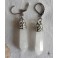 Boucles d'oreilles Cristal Quartz blanc, Dormeuses Cristal, bohème, mori, Gothique, Reiki, Whimsigothic