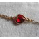 Mary Stuart Red Queen of Scots Rosary, Gold Cross Heart, Lariat, Y Necklace, Renaissance, Tudor, Gothic