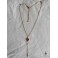 Mary Stuart Red Queen of Scots Rosary, Gold Cross Heart, Lariat, Y Necklace, Renaissance, Tudor, Gothic