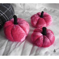 Set of 3 Pink Pumpkins, Fall Decor, Winter Decoration, Cucurbit, Halloween, Cinderella