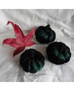 Set of 3 Green Pumpkins, Fall Decor, Winter Decoration, Cucurbit, Halloween, Cinderella