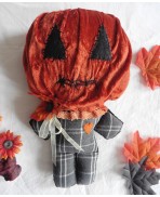 Gothic Pumpkin Doll, Art Doll, Fantasy Creature, Jack o' Lantern