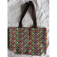 Sac Cabas Shopping Triangle Losange Multicolore Géométrique, Sac épaule, sac à main, Tote bag