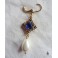 Boucles d'oreilles Tudor Reine Bleu Perle, Renaissance, médiéval, Cottagecore, Dark Academia, Gothique, Mariage, Victorien