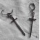 Templar Silver Sword Hoop Earrings, Dagger, Gothic, Medieval, Knight, Dark Academia