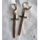 Templar Golden Sword Hoop Earrings, Dagger, Gothic, Medieval, Knight, Dark Academia