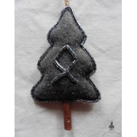 Fir Ornament Rune Ōthalan, Odin, Forest, Viking Decoration, Scandinavian Decoration