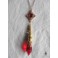 Lucretia Borgia Red Pendulum Necklace, Renaissance, Medieval, Tudor, Dark Academia, Gothic