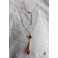 Lucretia Borgia Red Pendulum Necklace, Renaissance, Medieval, Tudor, Dark Academia, Gothic